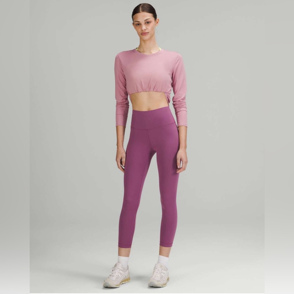 Lululemon Wunder Train High-Rise Crop 23" (Vintage Plum)
